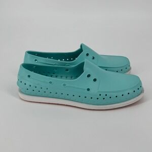 Native Shoes Howard Sugarlite Teal Blue Slip On Loafers Mens 7 Womens 9